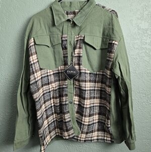 Zaful Women's Button Down Shirt - Black and White